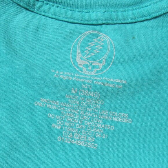 Grateful Dead Summer Tour '80 Teal T-Shirt Retro Graphic Steal Your Face Size M - Picture 4 of 7